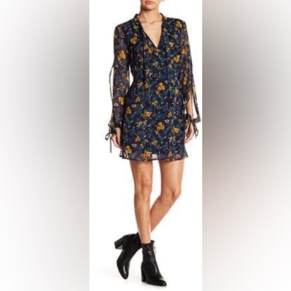 NWOT Band of gypsies, watercolor keyhole dress